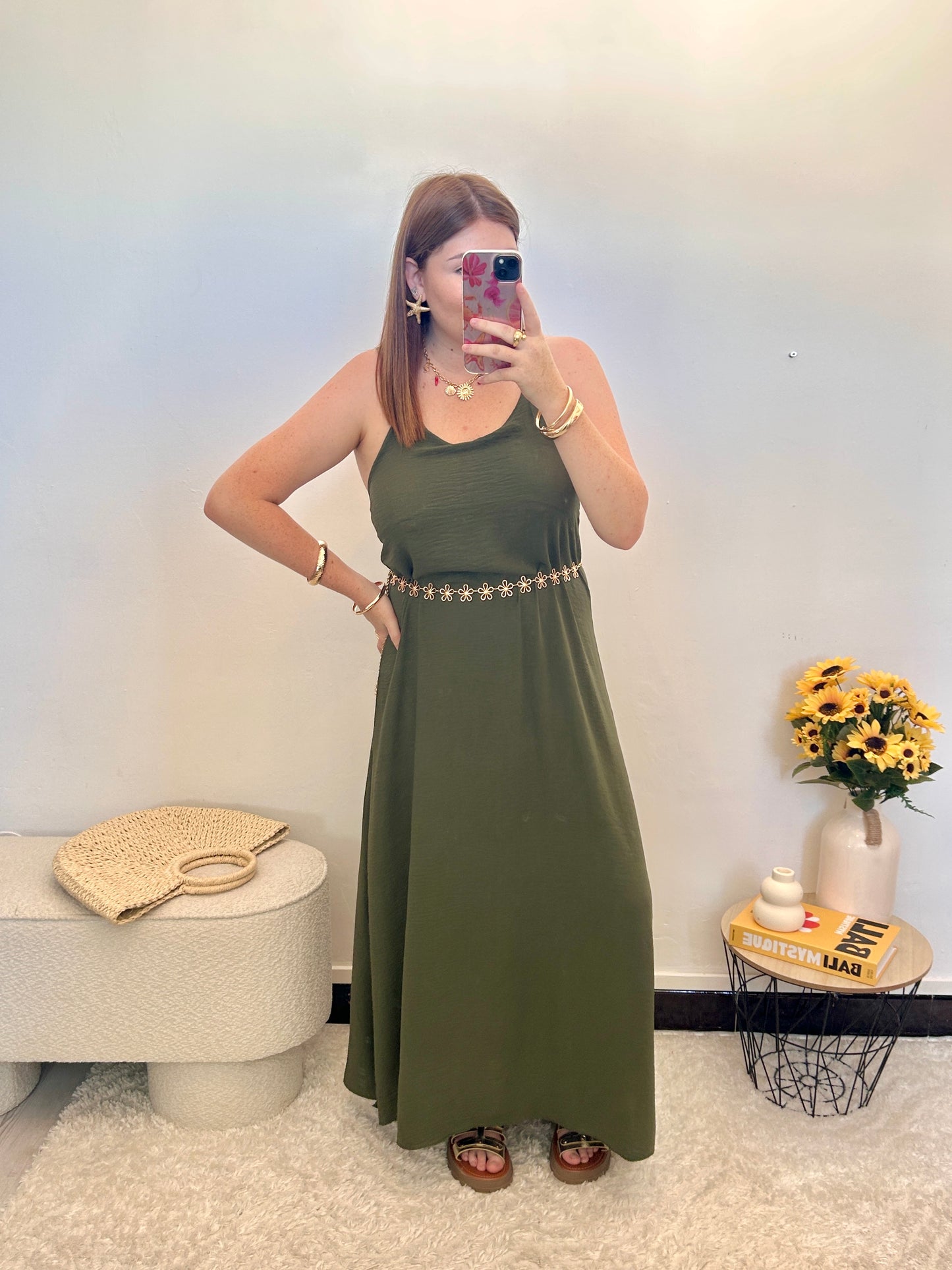 Robe LINA kaki