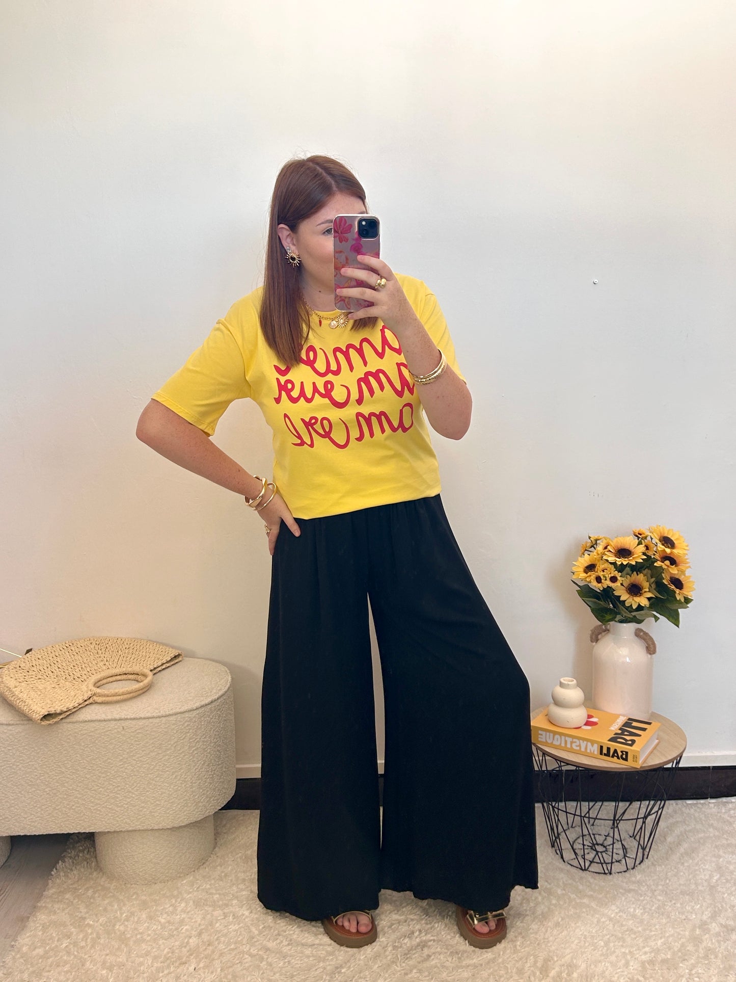 T-Shirt Amour Jaune