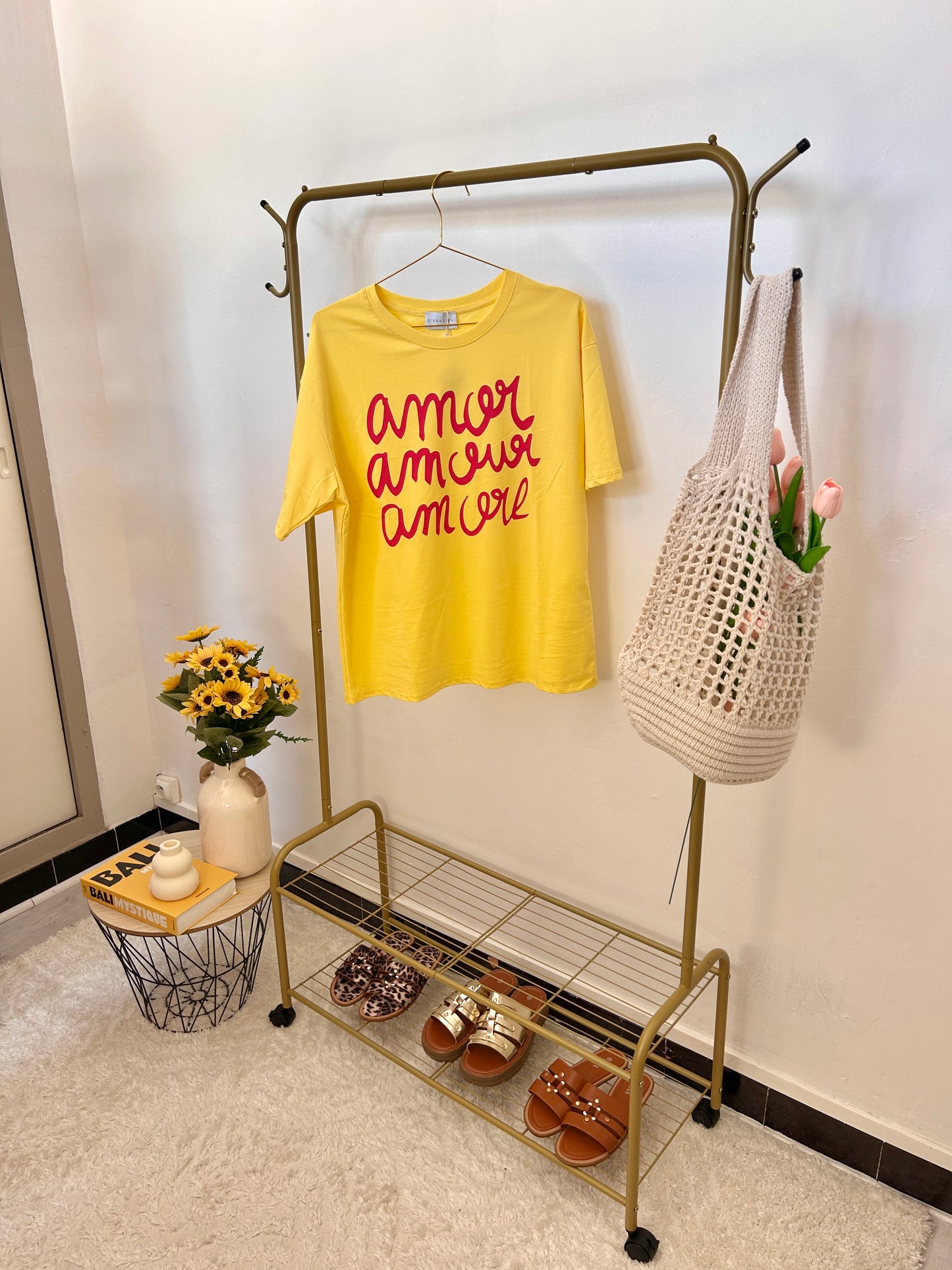 T-Shirt Amour Jaune