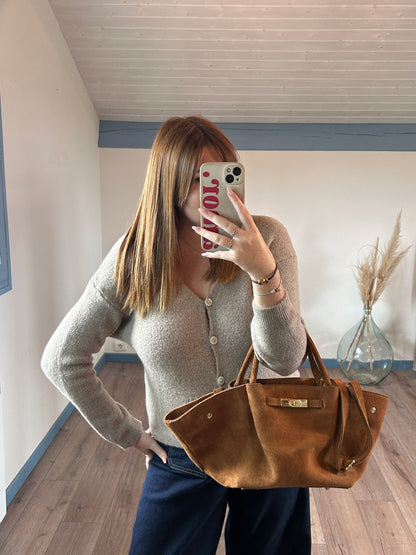 Gilet CHLOÉ manche longue Taupe