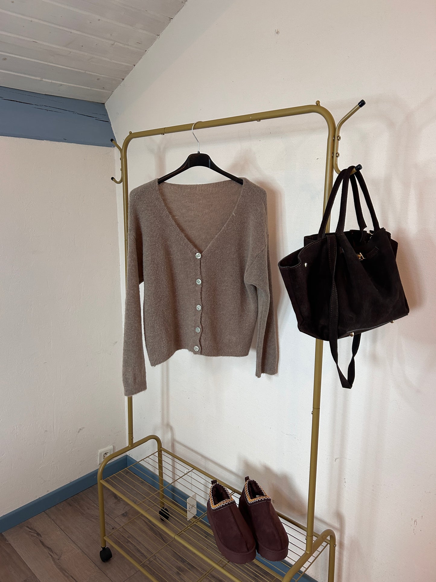 Gilet CHLOÉ manche longue Taupe