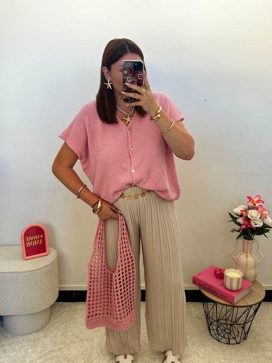 Gilet CHLOE rose