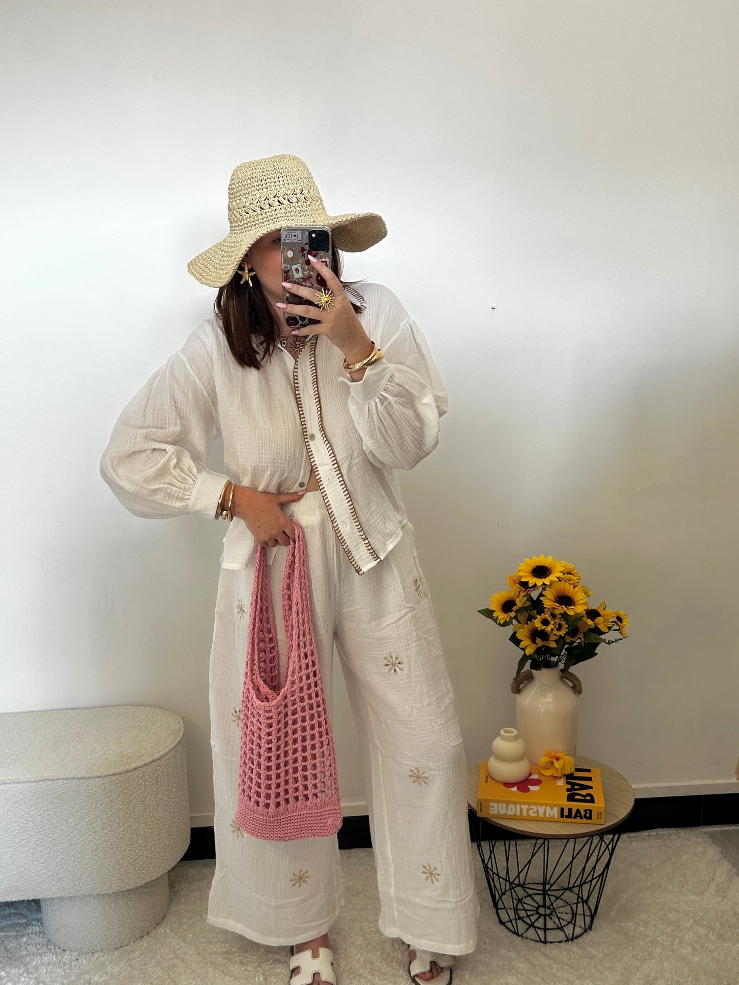 Pantalon COTON Blanc