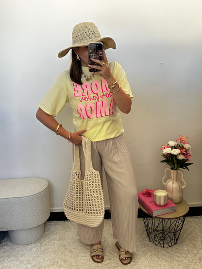 T-shirt AMOR jaune