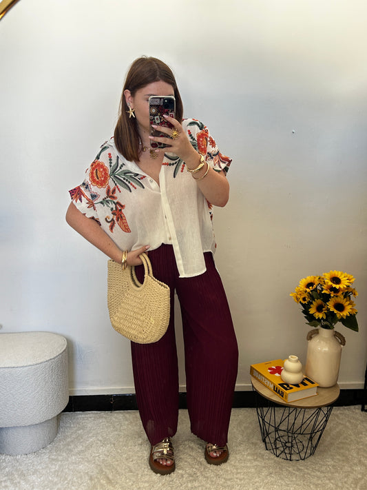Pantalon MIA bordeau