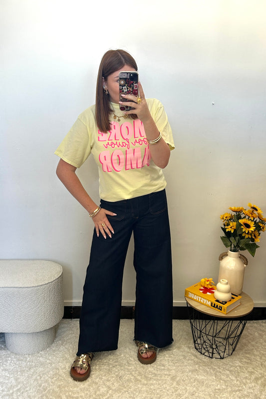T-shirt AMOR jaune
