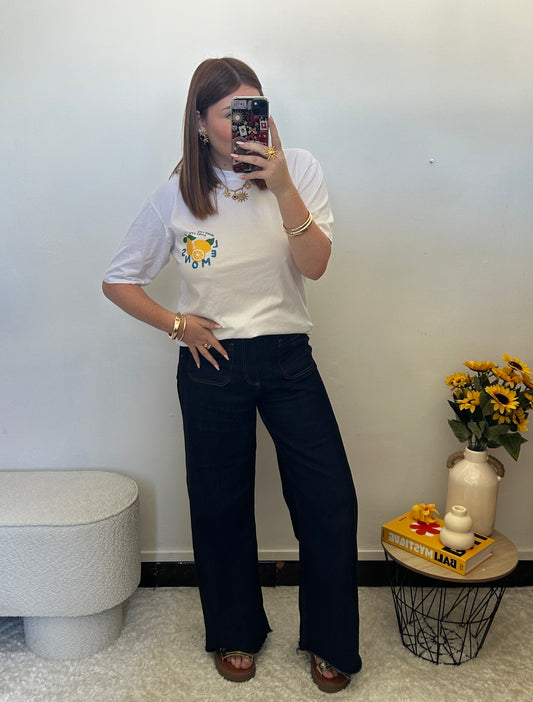 T-shirt LEMON blanc