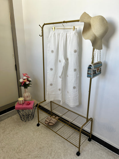 Pantalon COTON Blanc
