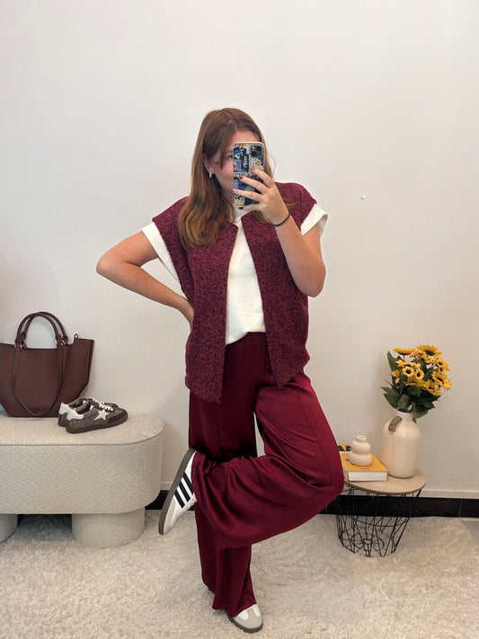 Pantalon EMY Bordeaux